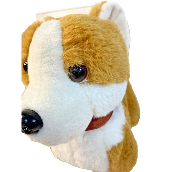 Kid Connection Walking Pet Dog Corgi Barks Tail Wags Brown White 10" Plush - Picture 7 of 9